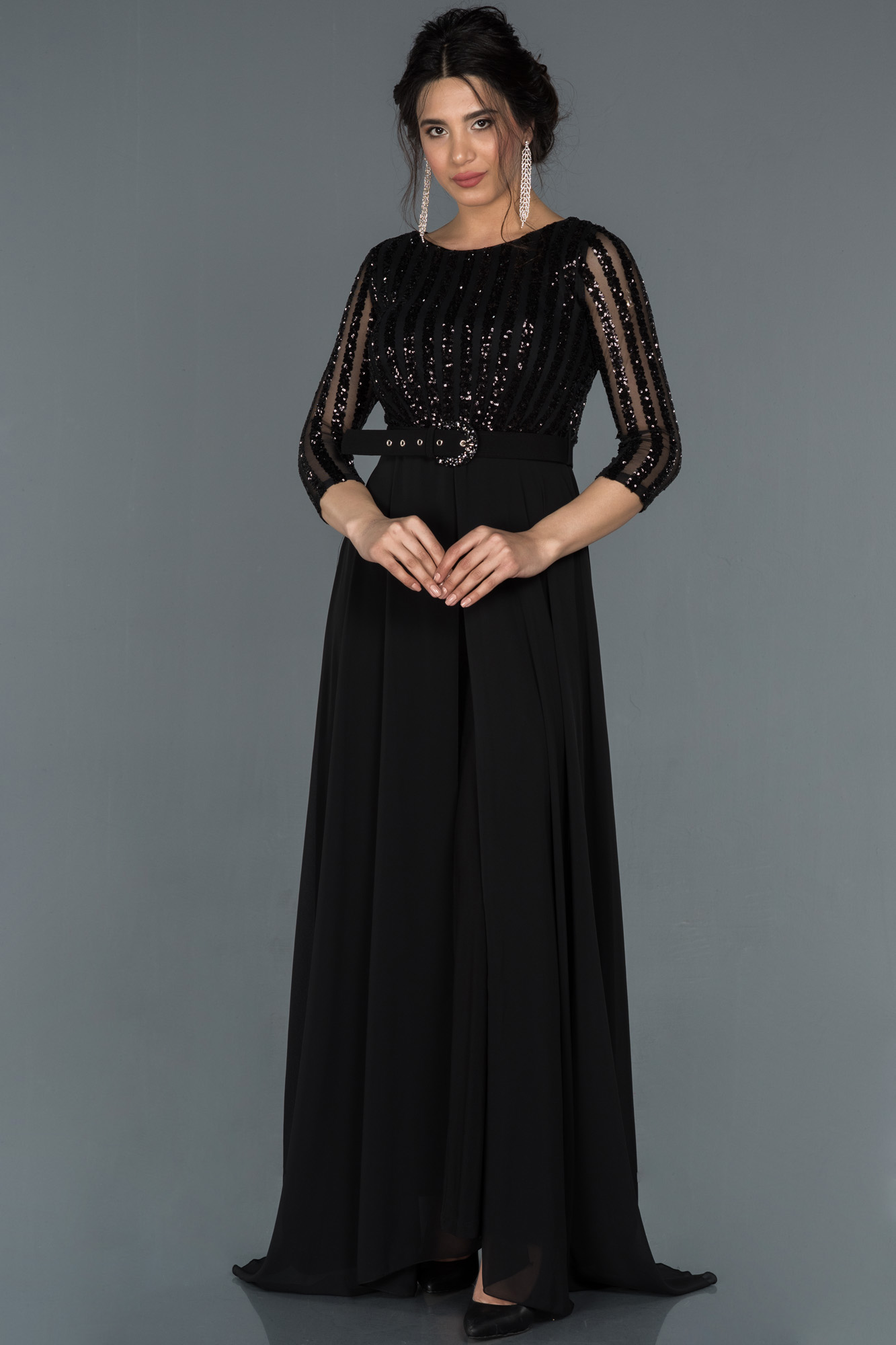 Abendkleid Lang Schwarz