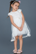 Abendkleid für Kinder Kurz Weiß ABK536
