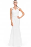 Langes Abendkleid Weiß E3152
