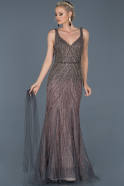 Designer Abendkleid Lang Lavendel ABU843