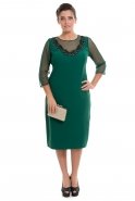 Übergroßes Abendkleid Smaragdgrün S4103