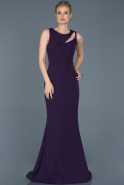 Abendkleid im Meerjungfrau-Stil Lang Violett dunkel ABU825