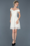 Abendkleid Kurz Weiß ABK520