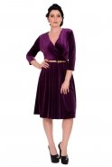 Kurzes Abendkleid aus Samt Violette T2281