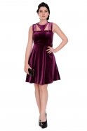 Kurzes Abendkleid aus Samt Violette T2301