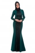 Hijab Kleid Smaragdgrün S4131