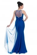 Langes Abendkleid Sächsischblau T2472