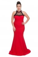 Übergroßes Abendkleid Rot C9505