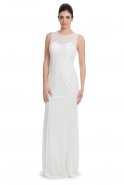 Langes Abendkleid Weiß C3255
