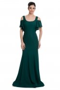 Langes Abendkleid Smaragdgrün C7022
