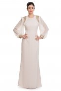 Hijab Kleid Elfenbeinfarben S3544