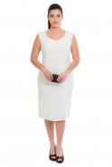 Übergroßes Abendkleid Weiß C4010