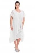 Übergroßes Abendkleid Weiß C9012