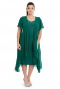 Übergroßes Abendkleid Smaragdgrün C9012