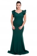 Übergroßes Abendkleid Smaragdgrün C9579
