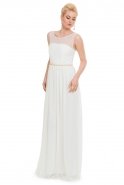 Langes Abendkleid Weiß T2289