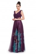 Langes Abendkleid Violett C7189