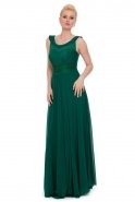 Langes Abendkleid Smaragdgrün AN1162