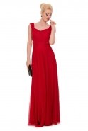 Langes Abendkleid Rot C7113