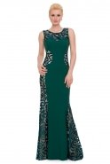 Langes Abendkleid Smaragdgrün J1084