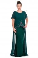Langes übergroßes Abendkleid Smaragdgrün ALY6061