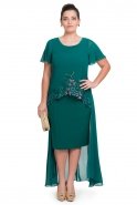 Kurzes übergroßes Abendkleid Smaragdgrün ALY6411