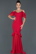 Abendkleid im Meerjungfrau-Stil Lang Rot ABU619