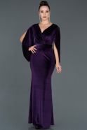 Abendkleid im Meerjungfrau-Stil Lang Violette ABU1024
