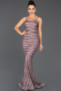 Abendkleid im Meerjungfrau-Stil Lang Lavendel ABU1013