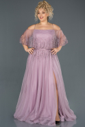 Kleider in Großen Größen Lang Lavendel ABU1055