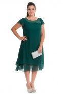 Kurzes Kleid in Übergröße Smaragdgrün ALY6373