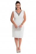 Übergroßes Abendkleid Weiß N98250