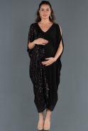 Abendkleid für Schwangere Kurz Schwarz ABK505
