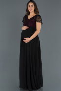 Abendkleid für Schwangere Lang Pflaume ABU749