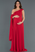 Abendkleid für Schwangere Lang Rot ABU751