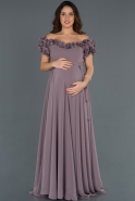 Abendkleid für Schwangere Lang Lavendel ABU752