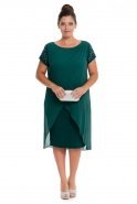Kurzes übergroßes Kleid Smaragdgrün ALK5915