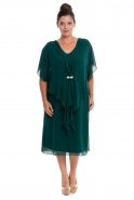 Kurzes übergroßes Abendkleid Smaragdgrün ALY5187