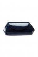 Abendledertasche aus Lackleder Marineblau V484