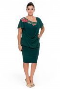 Kurzes Kleid in Übergröße Smaragdgrün ALY6346
