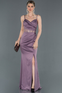 Abendkleid im Meerjungfrau-Stil Lang Satin Lavendel ABU1206