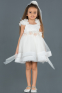 Abendkleid für Kinder Lang Weiß ABU1250