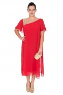 Kurzes übergroßes Kleid Rot AN4013