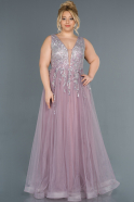 Kleider in Großen Größen Lang Lavendel ABU1308