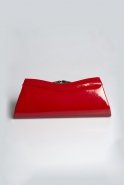 Handtasche aus Lackleder Rot V408