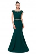 Langes Abendkleid Smaragdgrün C7224