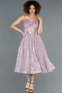 Abendkleid Midi Lavendel ABK825