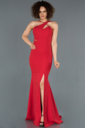 Abendkleid im Meerjungfrau-Stil Lang Rot ABU1265
