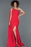 Abendkleid im Meerjungfrau-Stil Lang Rot ABU1339