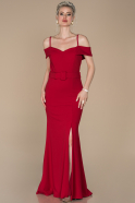 Abendkleid im Meerjungfrau-Stil Lang Rot ABU1379